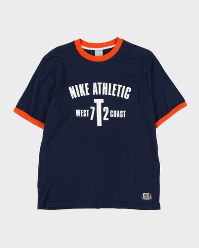 00s Y2K Nike Athletics Blue T-Shirt - L