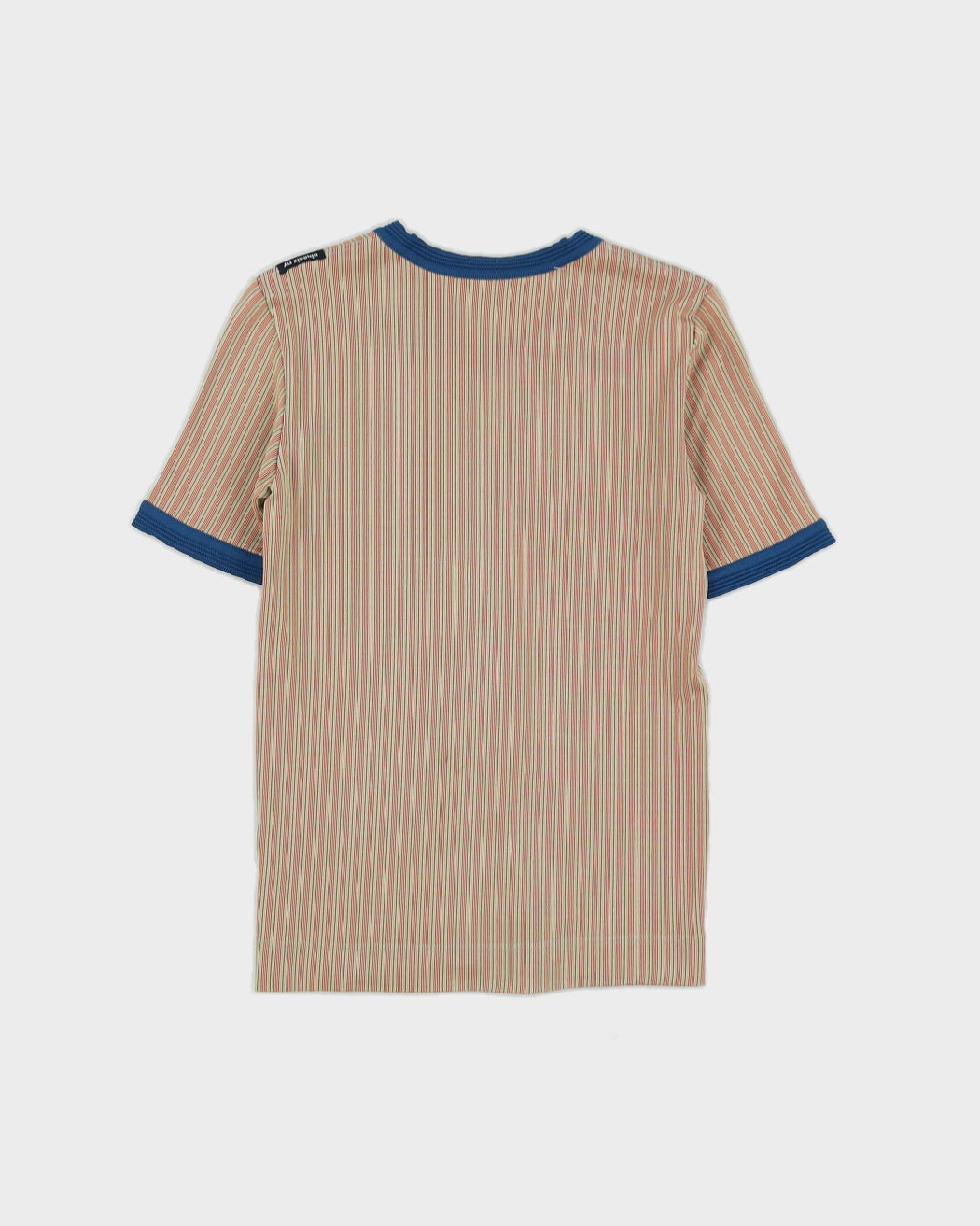 Vintage 70s Striped V Neck T-Shirt - S