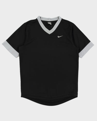 00s Y2K Nike Black V Neck T-Shirt - L