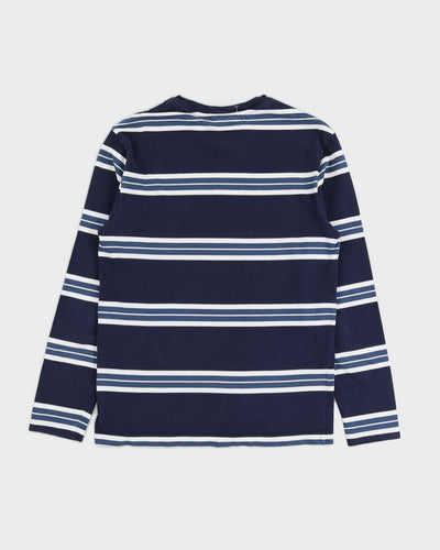 Lacoste Blue Striped Long Sleeved T-Shirt - S