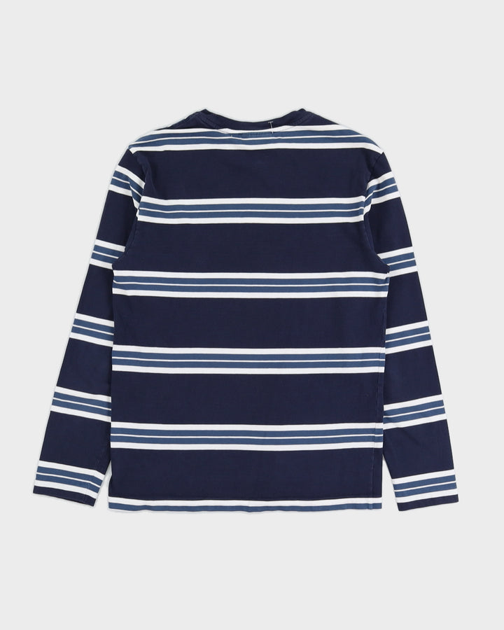 Lacoste Blue Striped Long Sleeved T-Shirt - S