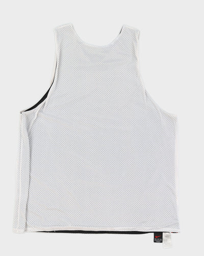 00s Nike Silver / Black Reversible Basketball Jersey - XL