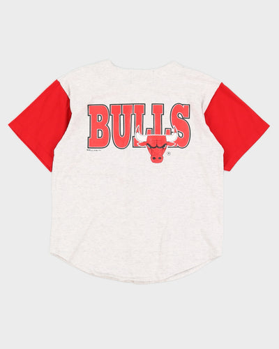 Vintage 1993 Chicago Bulls Button Up T Shirt - L