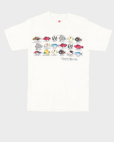 Vintage 90s Tropical Reef Fish T-Shirt - S