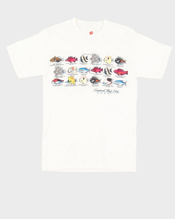 Vintage 90s Tropical Reef Fish T-Shirt - S