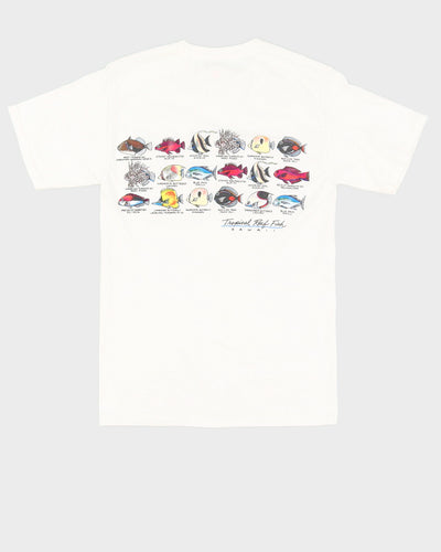 Vintage 90s Tropical Reef Fish T-Shirt - S