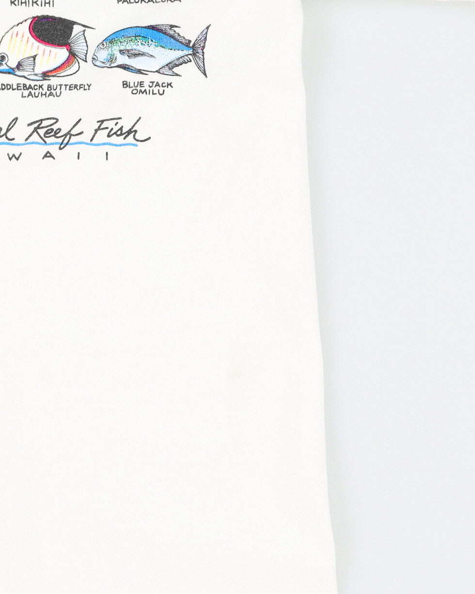 Vintage 90s Tropical Reef Fish T-Shirt - S