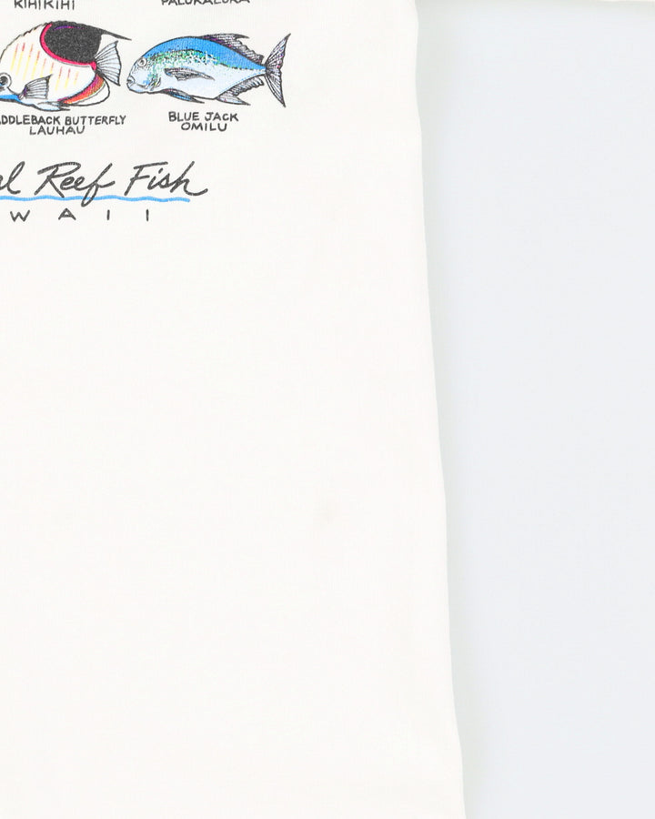 Vintage 90s Tropical Reef Fish T-Shirt - S