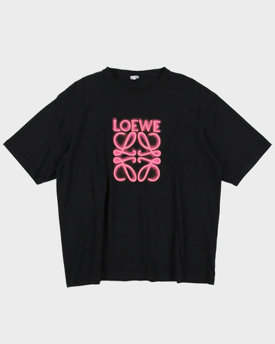 Loewe Black & Pink Neon T-Shirt - XL