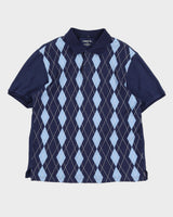 Vintage 90s Claiborne Argyle Polo Shirt - L