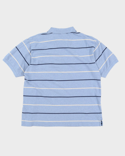 Nautica Blue Stripe Polo Shirt - XL