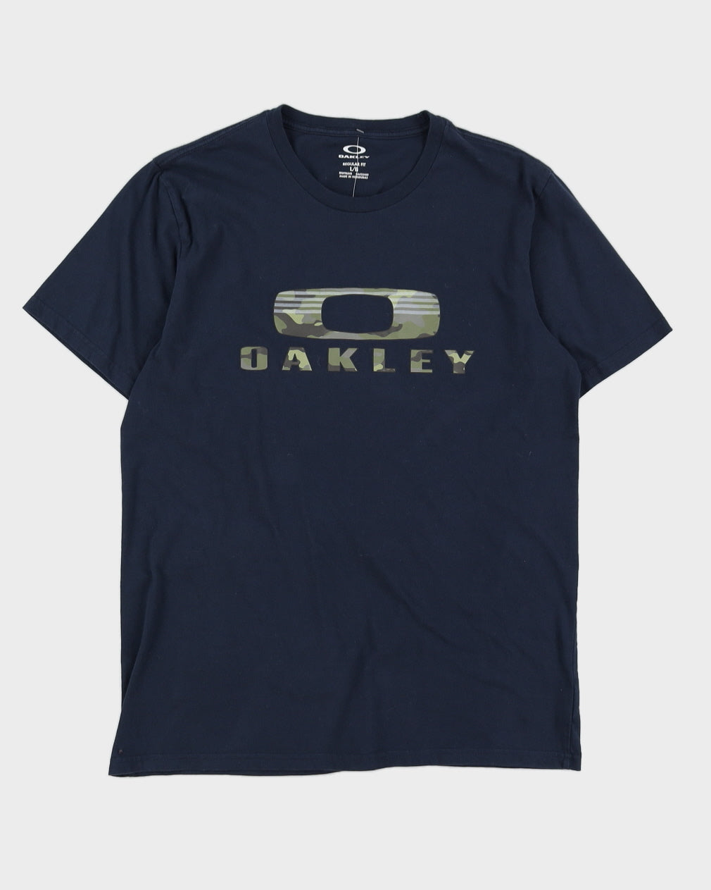 Oakley Navy &amp; Camo Logo Tee - L