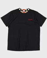 Burberry Black Cotton T-Shirt - M
