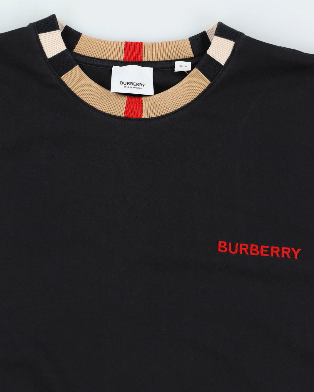 Burberry Black Cotton T-Shirt - M