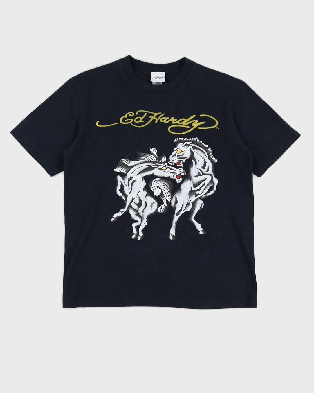 Y2K 00s Ed Hardy Horse T-Shirt - M