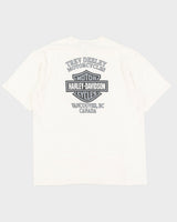 00s Y2K Harley Davidson White Vancouver Canada T-Shirt - L