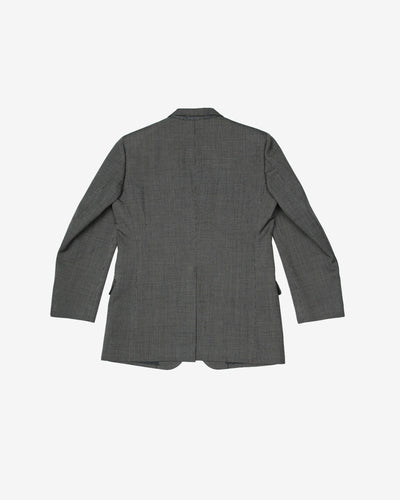 Vintage Melbo Simspon Dark Grey / Black Patterned Two-Piece Suit - L