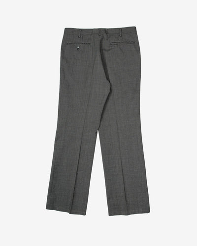 Vintage Melbo Simspon Dark Grey / Black Patterned Two-Piece Suit - L