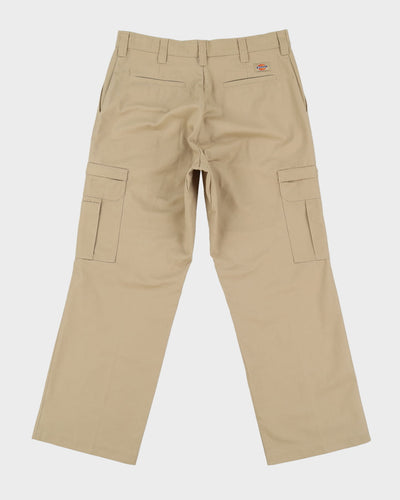 90s Dickies Beige Cargo Workwear Trousers - W34 L30