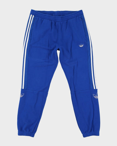 Adidas Blue / White Tracksuit Bottoms - XL