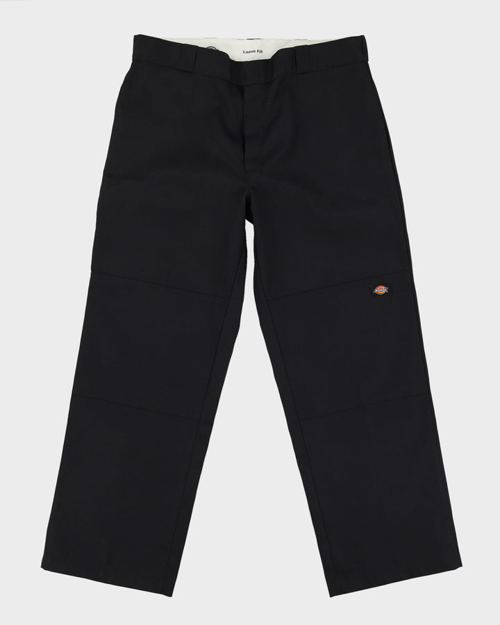 Vintage 90s Deadstock With Tags Dickies Black Double Knee Workwear Trousers - W36 L29