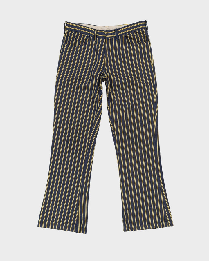 Vintage Navy / Yellow Pinstripe Trousers - W34 L33