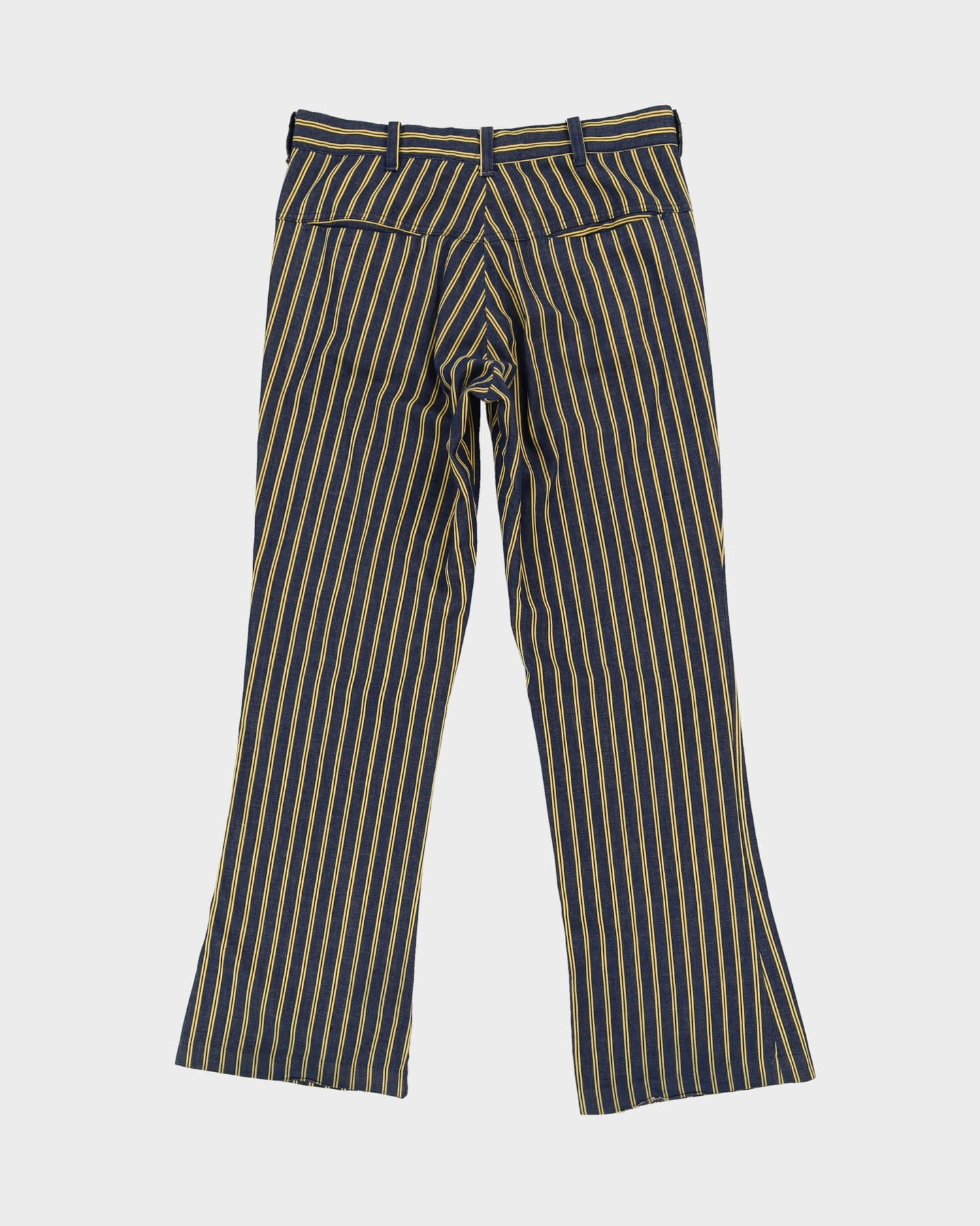 Vintage Navy / Yellow Pinstripe Trousers - W34 L33