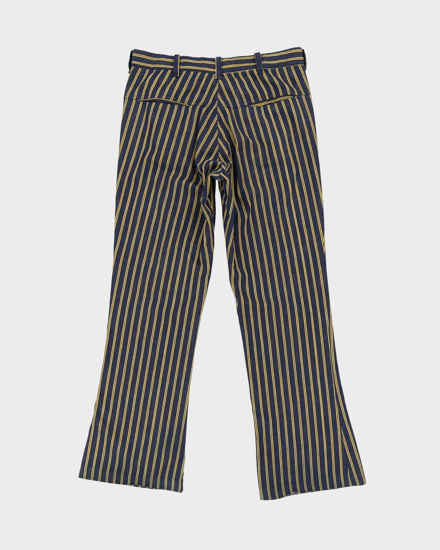Vintage Navy / Yellow Pinstripe Trousers - W34 L33