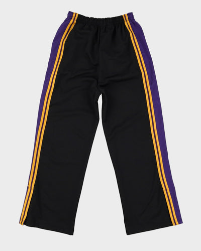 Vintage 90s Nike LA Los Angeles Lakers NBA Black / Purple / Yellow Tracksuit Bottoms - Size X-Large W29