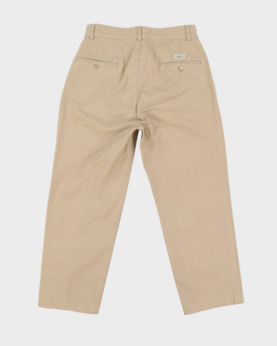 Vintage 90s Ralph Lauren Beige Pleated Chino Trousers - W30 L26