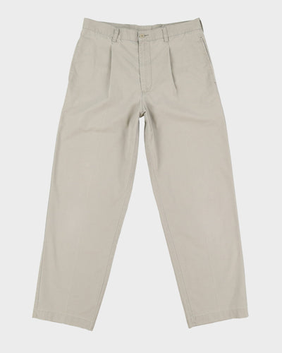 Nautica Grey Casual Pleated Trousers - W32 L32