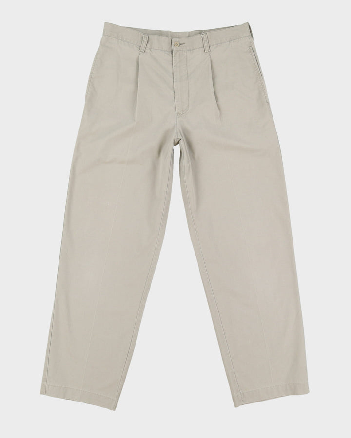 Nautica Grey Casual Pleated Trousers - W32 L32