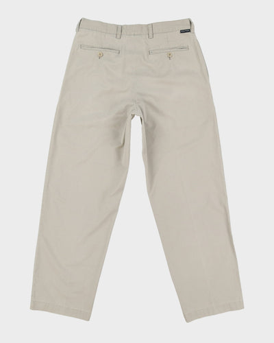 Nautica Grey Casual Pleated Trousers - W32 L32