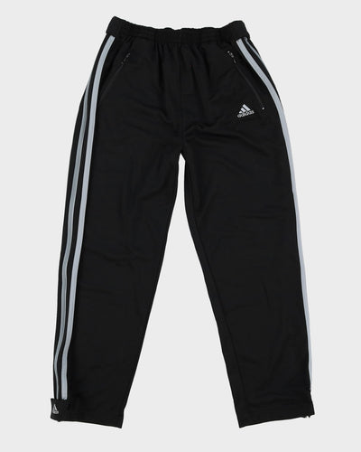 Vintage 90s Adidas Black Grey 3 Stripe Tracksuit Bottoms - L
