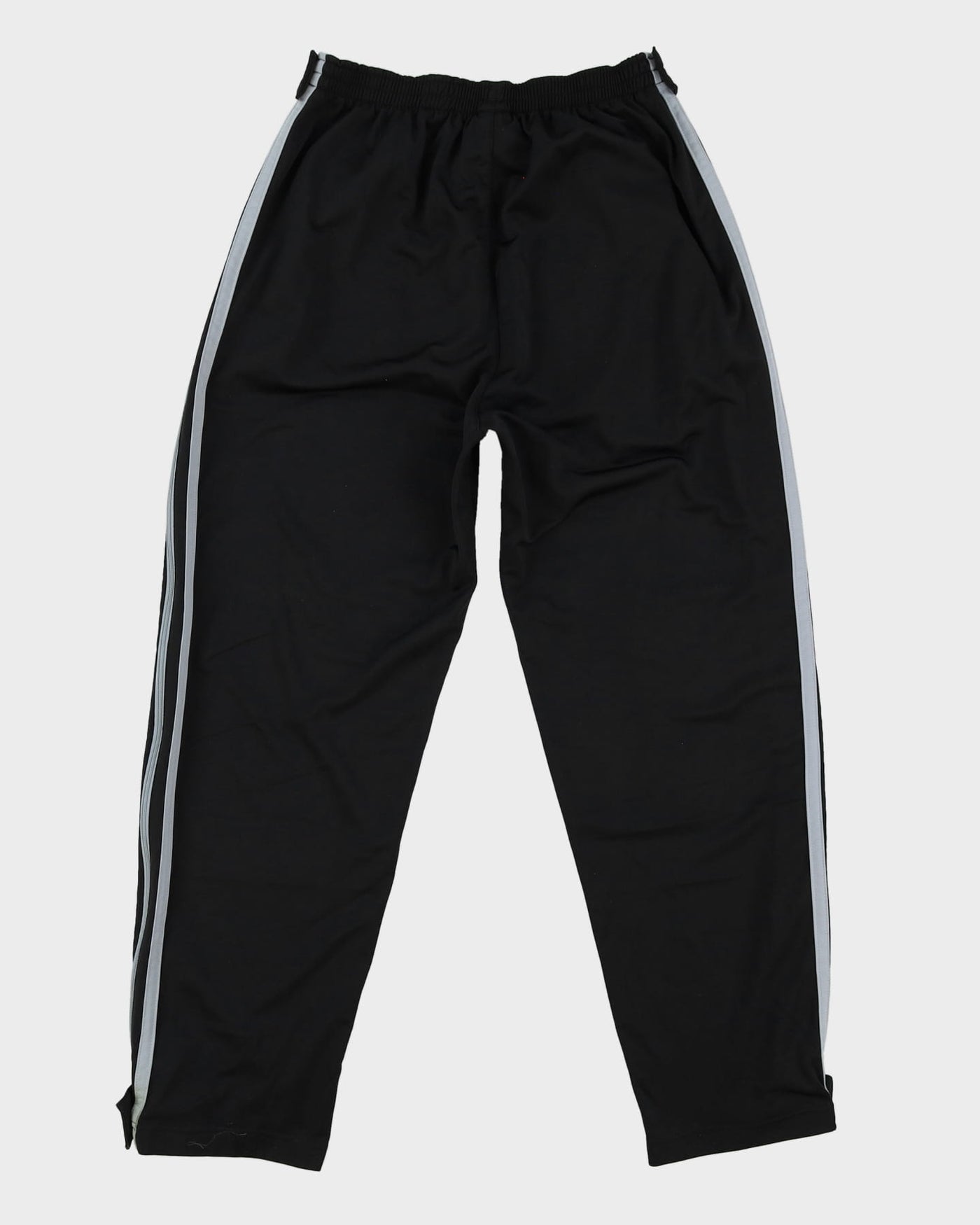 Vintage 90s Adidas Black Grey 3 Stripe Tracksuit Bottoms - L