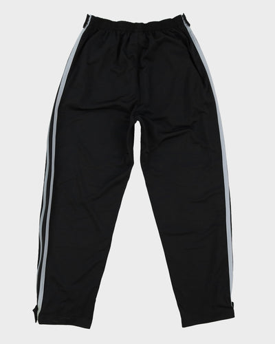 Vintage 90s Adidas Black Grey 3 Stripe Tracksuit Bottoms - L