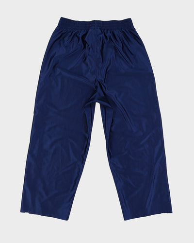 90s Nike Navy Popper Tracksuit Bottoms - M