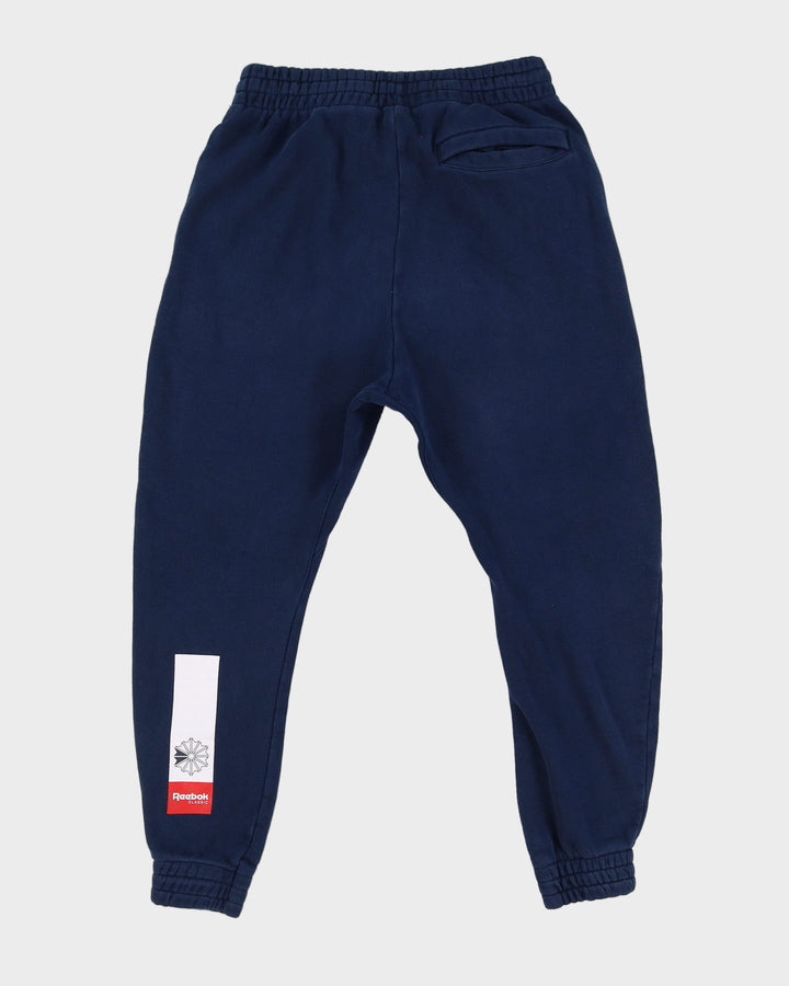 Reebok Embroidered Logo Navy Tracksuit Bottoms - M