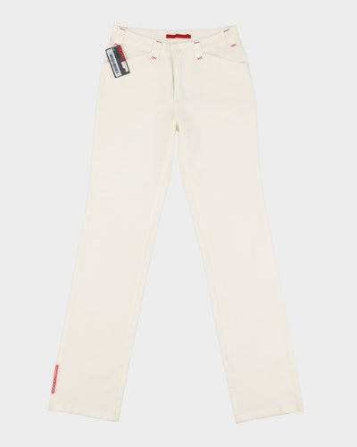Deadstock Prada Luna Rossa White Trousers - W27