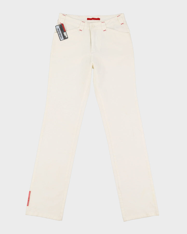 Deadstock Prada Luna Rossa White Trousers - W27