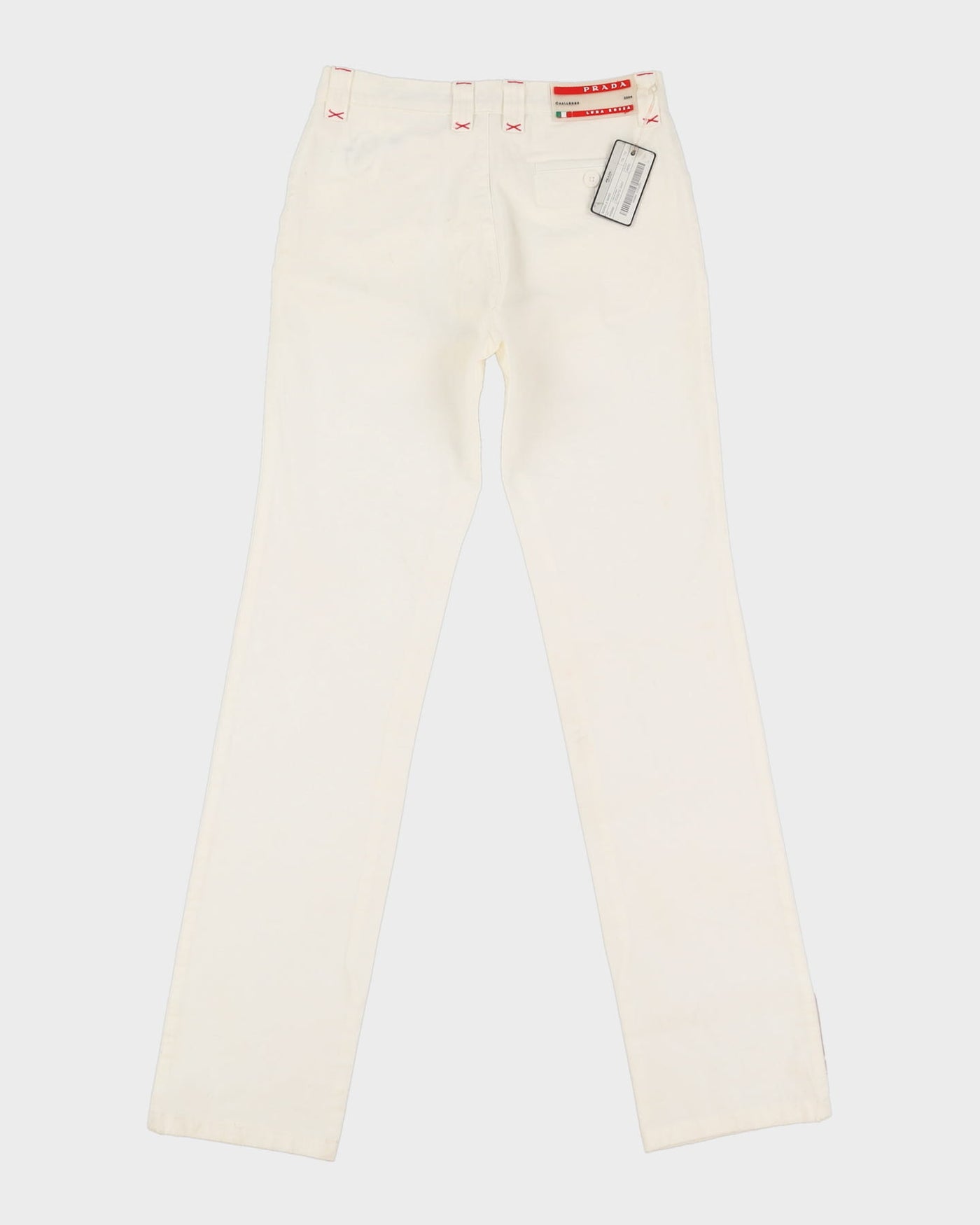 Deadstock Prada Luna Rossa White Trousers - W27