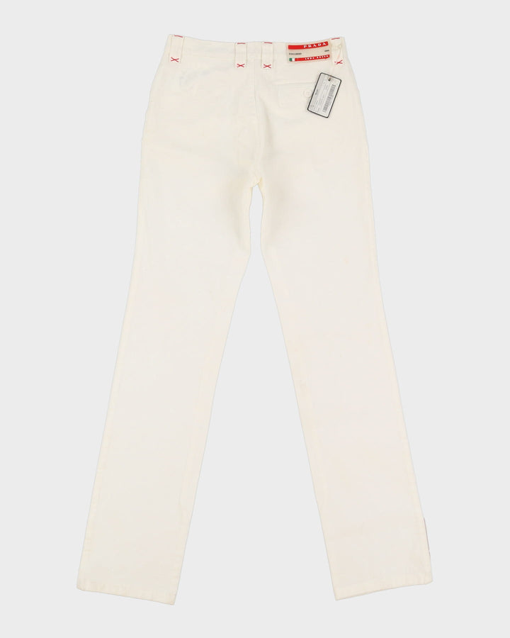 Deadstock Prada Luna Rossa White Trousers - W27