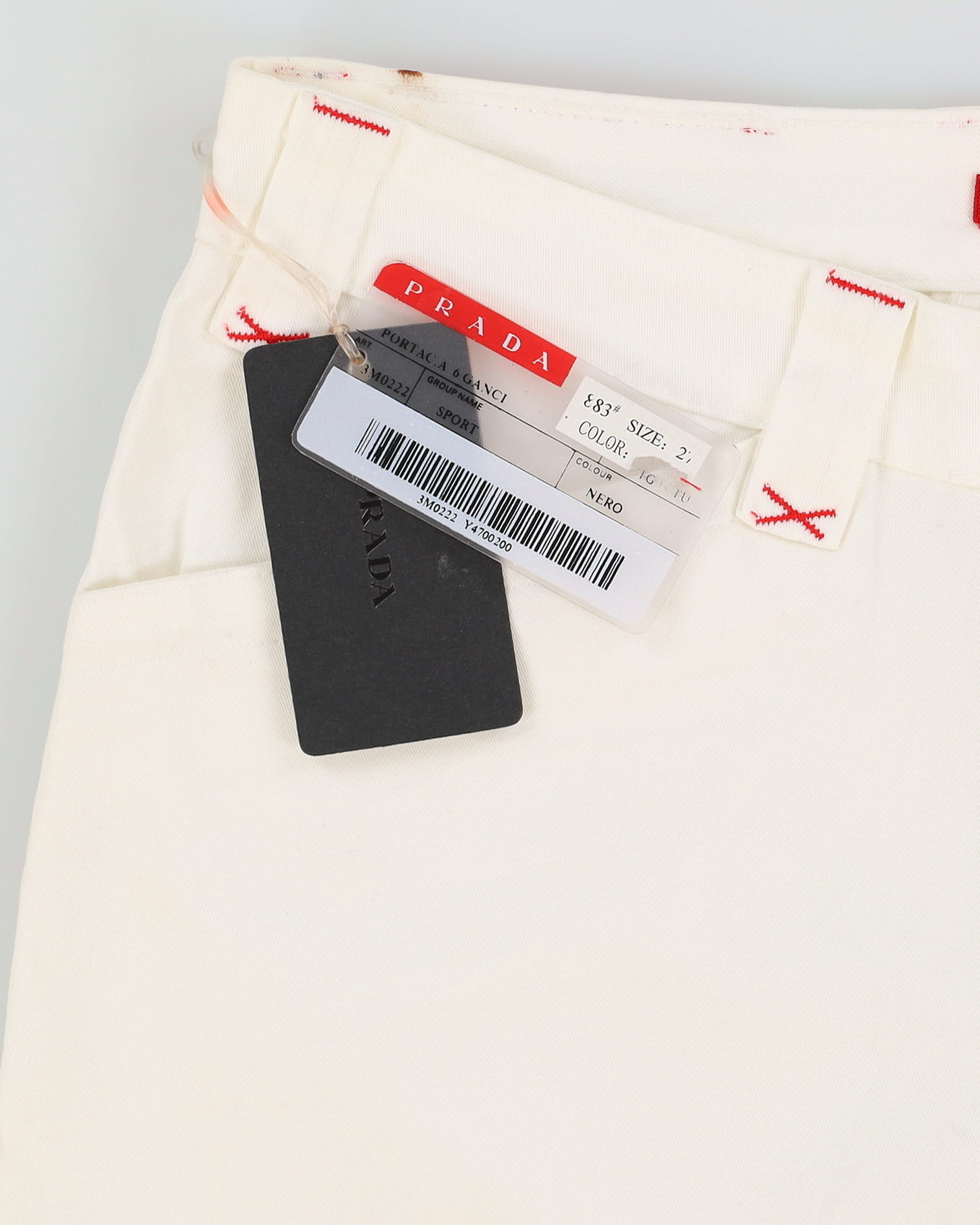Deadstock Prada Luna Rossa White Trousers - W27