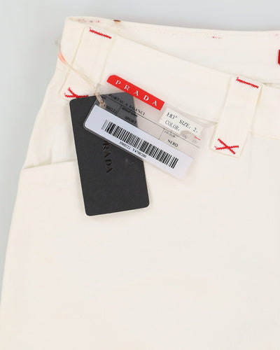 Deadstock Prada Luna Rossa White Trousers - W27