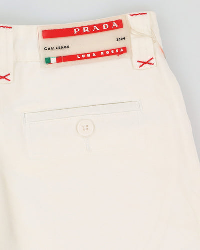 Deadstock Prada Luna Rossa White Trousers - W27