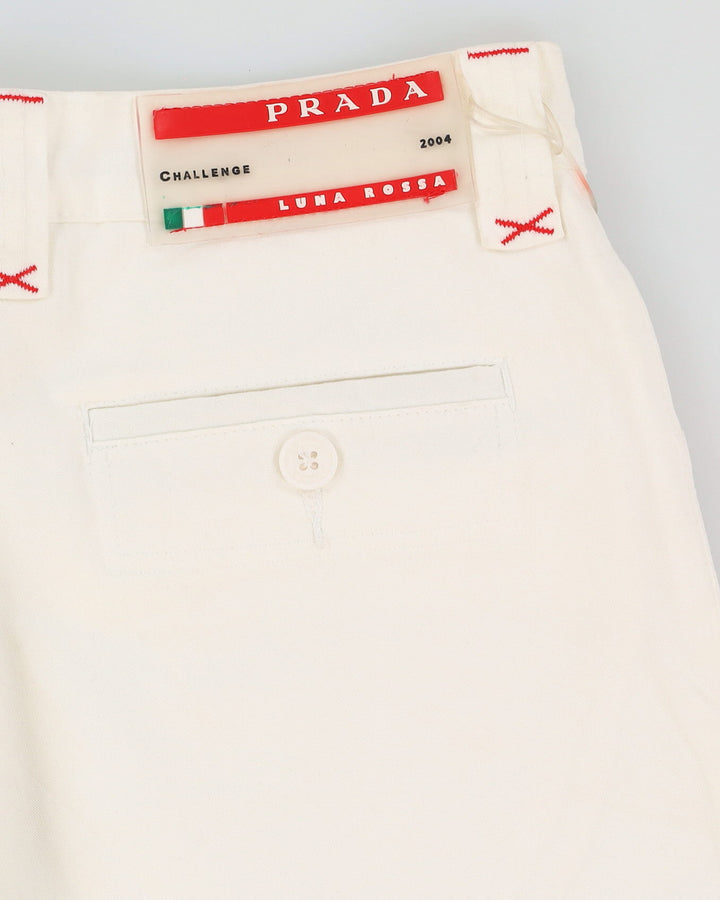 Deadstock Prada Luna Rossa White Trousers - W27