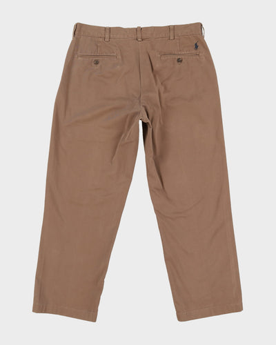 Vintage 90s Ralph Lauren Brown Chino Trousers - W35