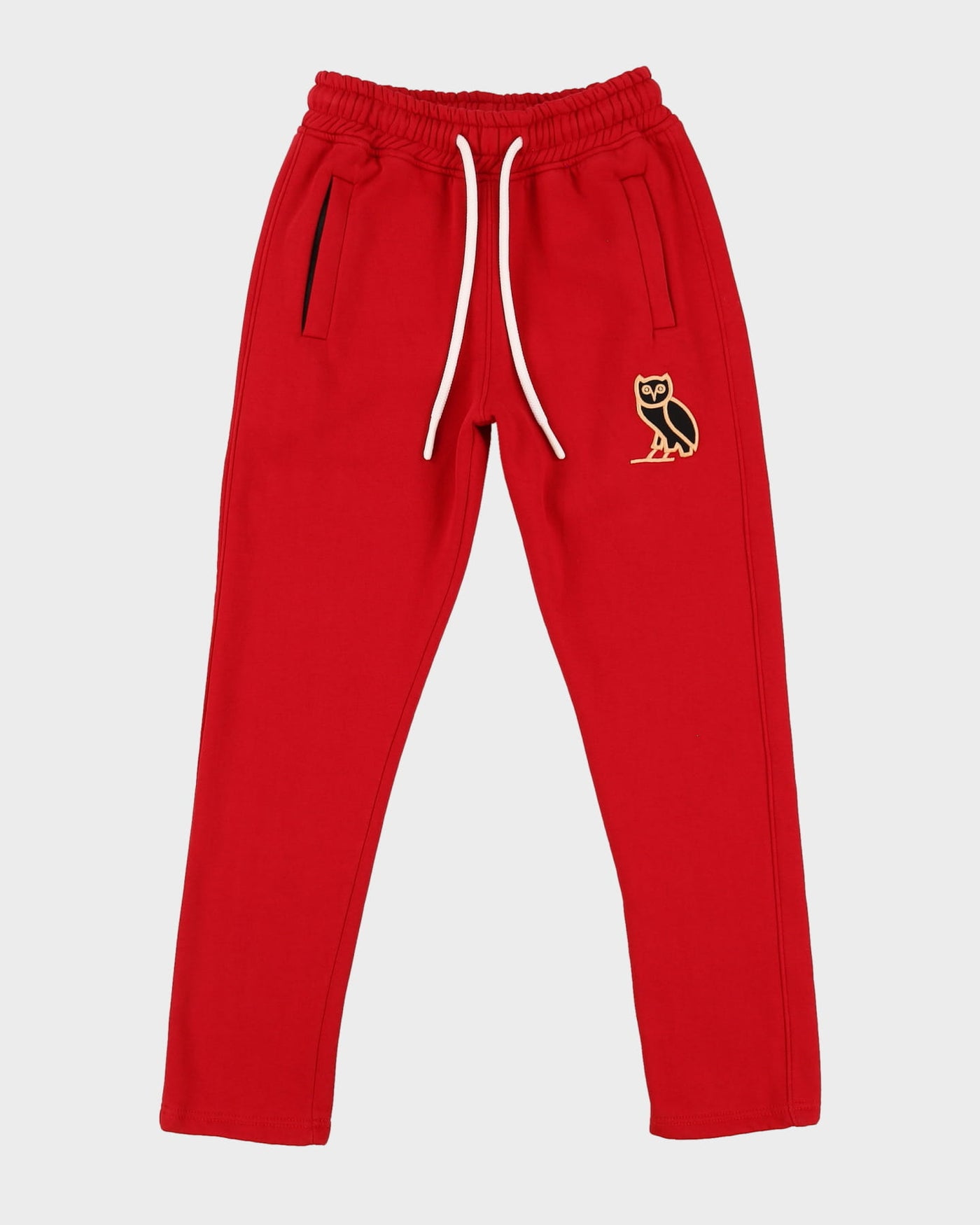 OVO Octobers Very Own Red Tracksuit Bottoms - M