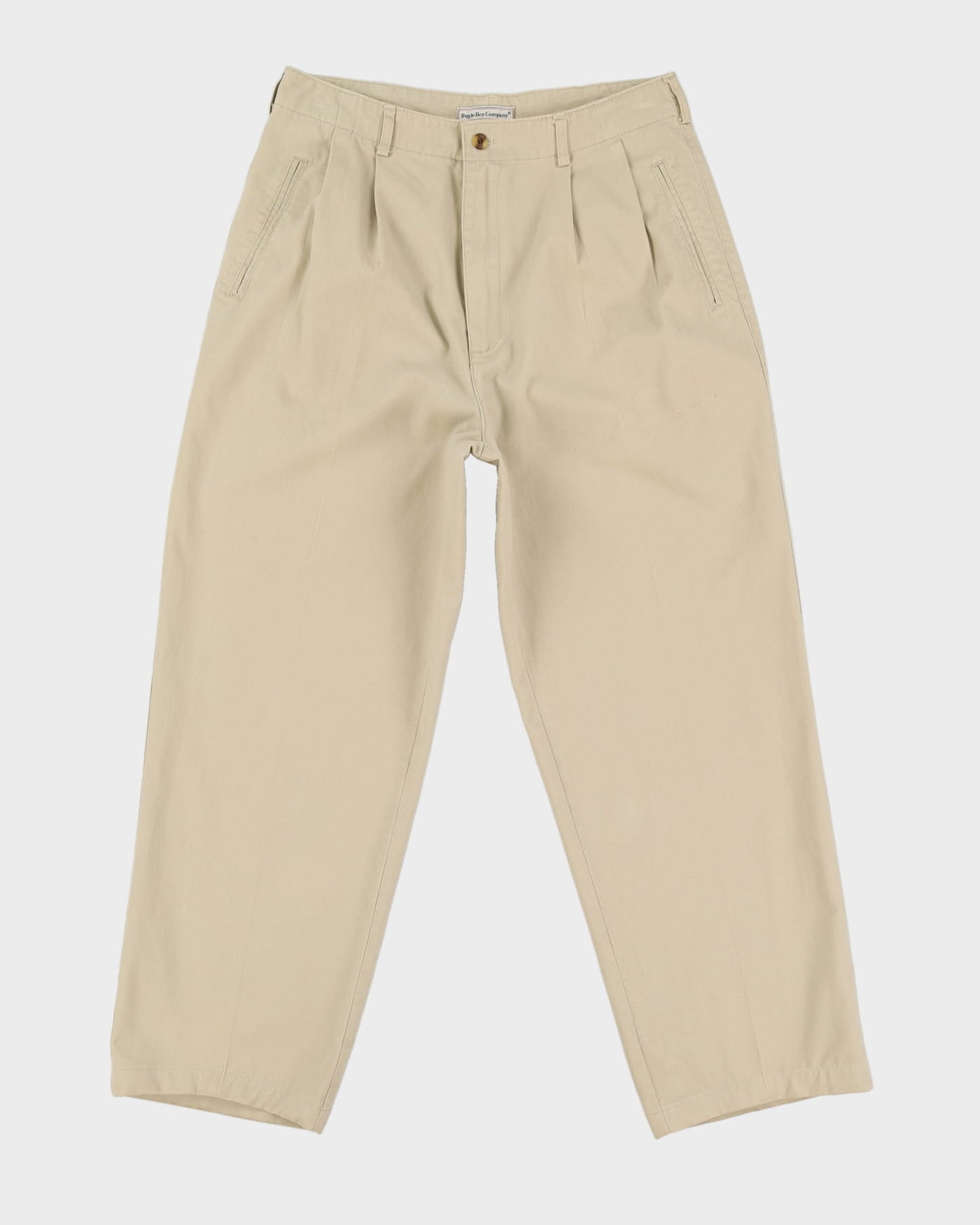 Vintage 90s Beige Pleated Trousers - W32