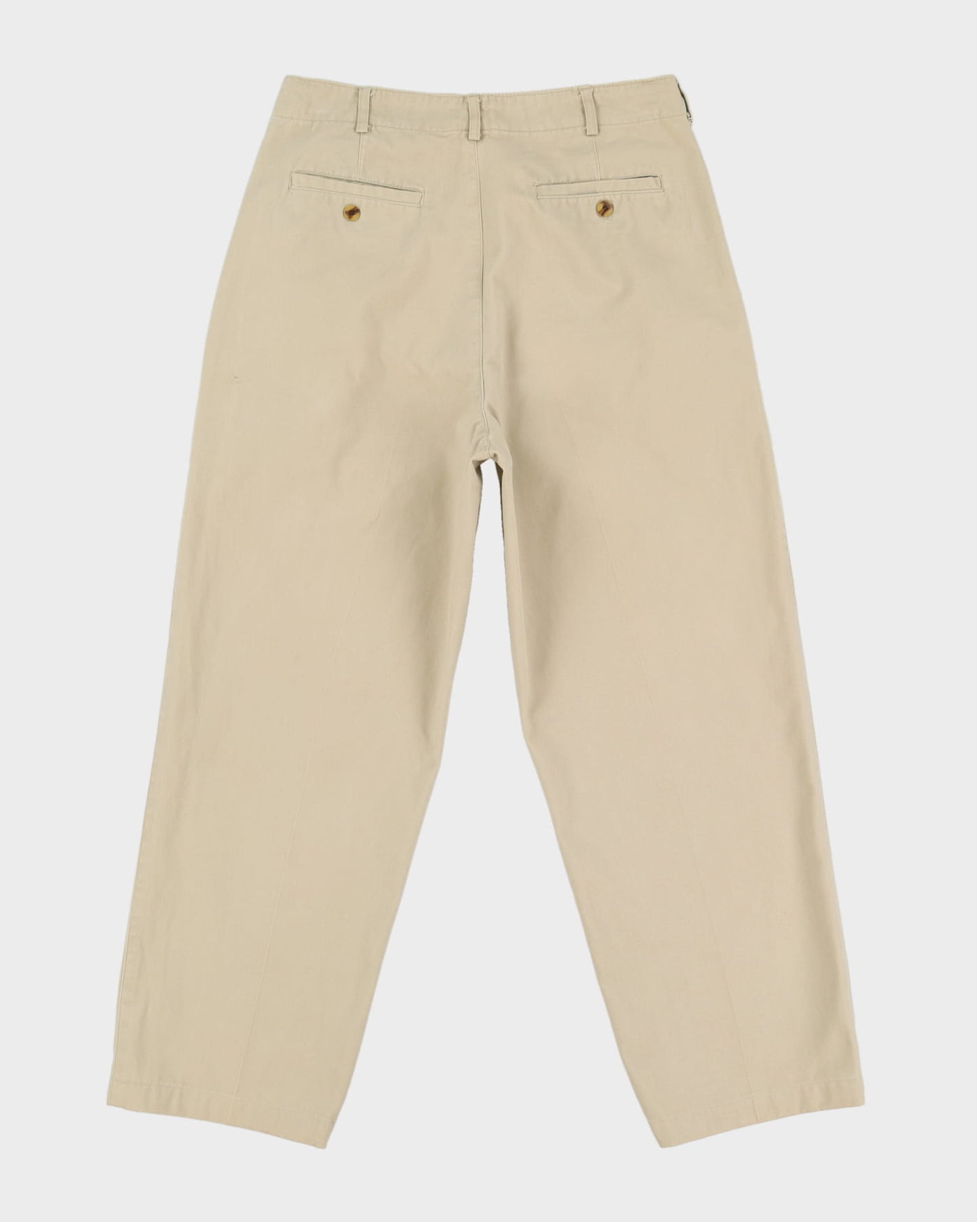 Vintage 90s Beige Pleated Trousers - W32